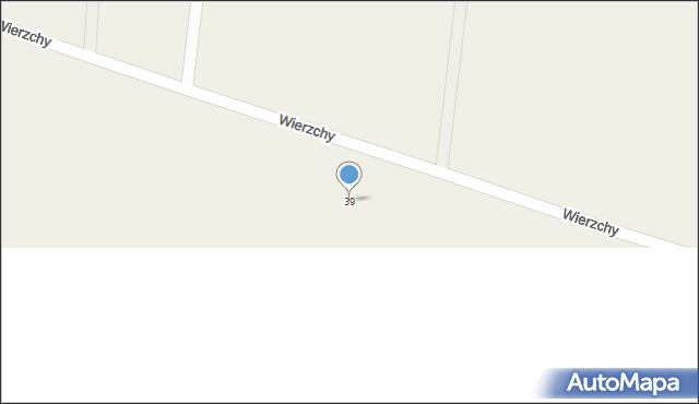 Wierzchy, Wierzchy, 39, mapa Wierzchy