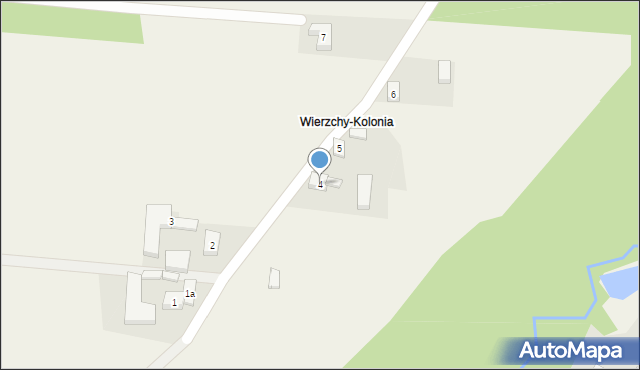 Wierzchy, Wierzchy, 4, mapa Wierzchy