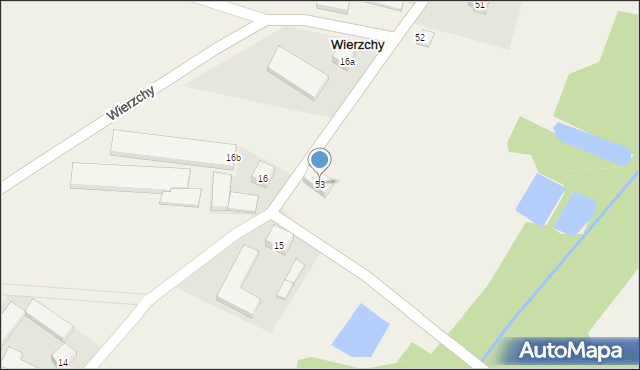 Wierzchy, Wierzchy, 53, mapa Wierzchy