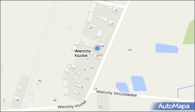 Wierzchy Kluckie, Wierzchy Kluckie, 13, mapa Wierzchy Kluckie