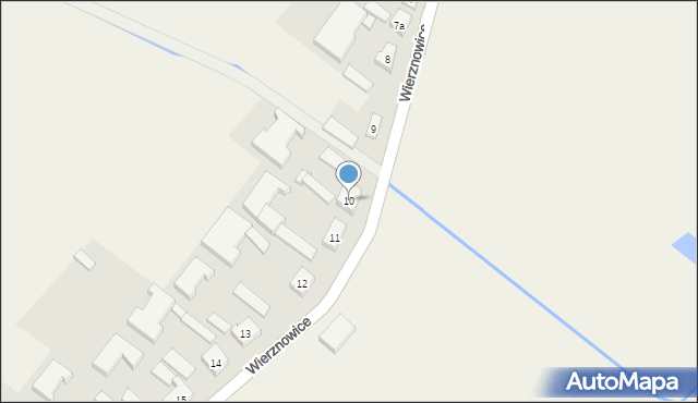 Wierznowice, Wierznowice, 10, mapa Wierznowice