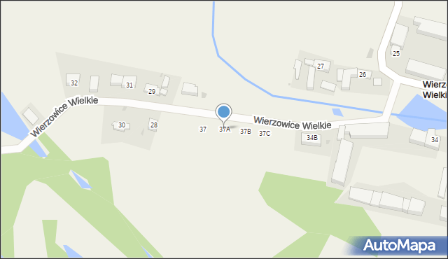 Wierzowice Wielkie, Wierzowice Wielkie, 37A, mapa Wierzowice Wielkie