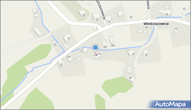 Wieściszowice, Wieściszowice, 24, mapa Wieściszowice
