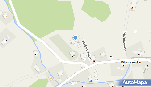 Wieściszowice, Wieściszowice, 27, mapa Wieściszowice