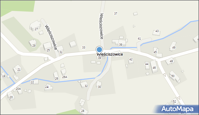Wieściszowice, Wieściszowice, 34, mapa Wieściszowice