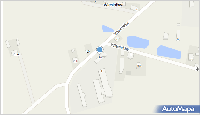 Wiesiołów, Wiesiołów, 8A, mapa Wiesiołów