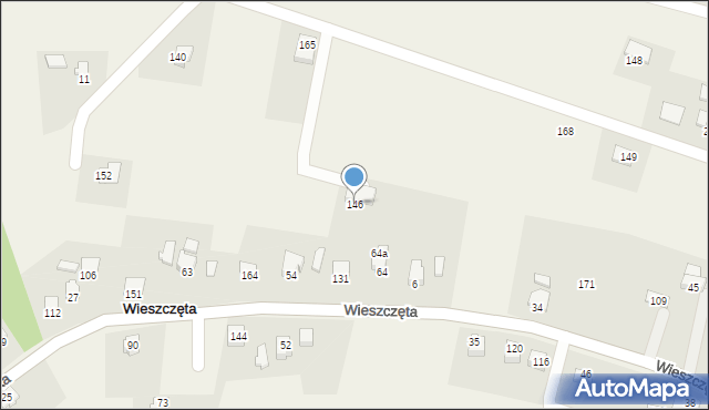 Wieszczęta, Wieszczęta, 146, mapa Wieszczęta