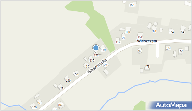 Wieszczęta, Wieszczęta, 156, mapa Wieszczęta