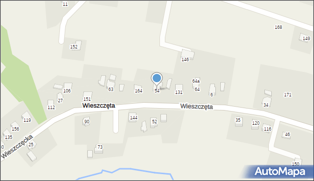 Wieszczęta, Wieszczęta, 54, mapa Wieszczęta