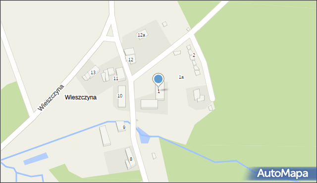 Wieszczyna, Wieszczyna, 1, mapa Wieszczyna