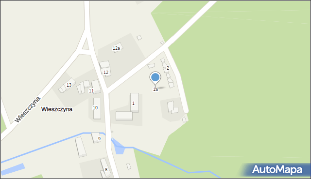 Wieszczyna, Wieszczyna, 1a, mapa Wieszczyna