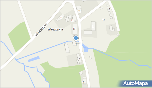Wieszczyna, Wieszczyna, 9, mapa Wieszczyna