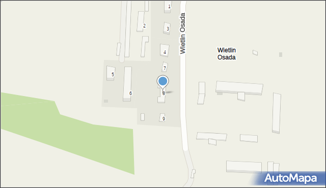 Wietlin Osada, Wietlin Osada, 8, mapa Wietlin Osada