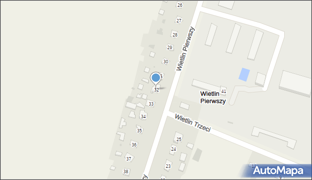 Wietlin Pierwszy, Wietlin Pierwszy, 32, mapa Wietlin Pierwszy