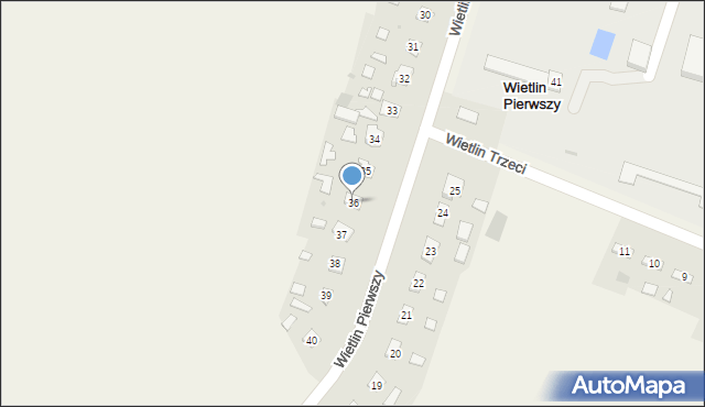 Wietlin Pierwszy, Wietlin Pierwszy, 36, mapa Wietlin Pierwszy