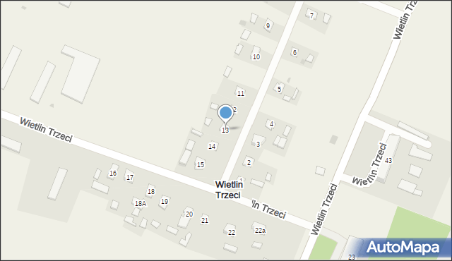 Wietlin Trzeci, Wietlin Trzeci, 13, mapa Wietlin Trzeci
