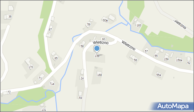 Wietrzno, Wietrzno, 139, mapa Wietrzno