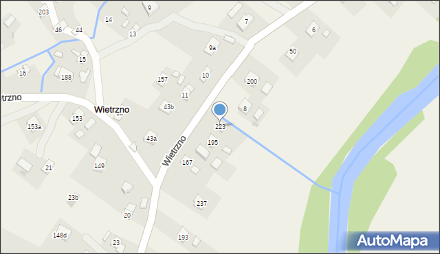 Wietrzno, Wietrzno, 223, mapa Wietrzno