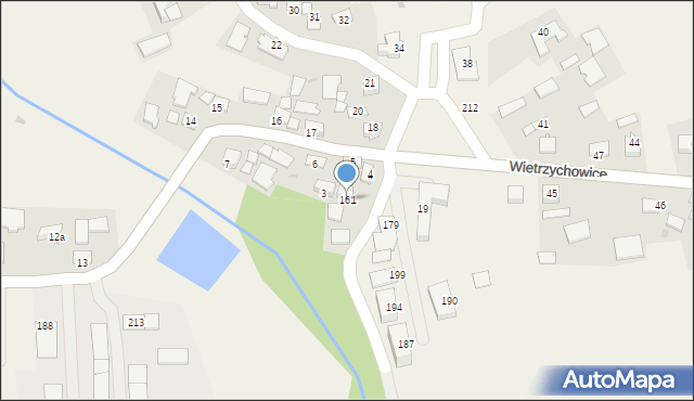 Wietrzychowice, Wietrzychowice, 161, mapa Wietrzychowice