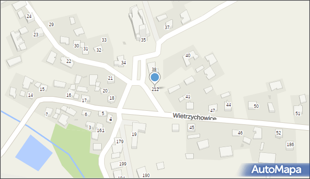 Wietrzychowice, Wietrzychowice, 212, mapa Wietrzychowice