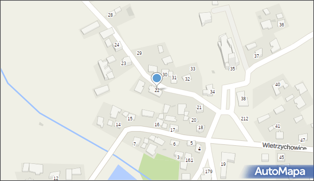 Wietrzychowice, Wietrzychowice, 22, mapa Wietrzychowice