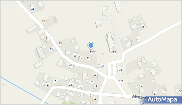 Wietrzychowice, Wietrzychowice, 33, mapa Wietrzychowice