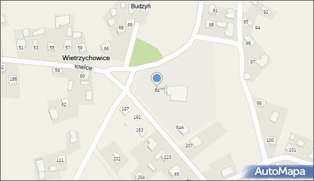 Wietrzychowice, Wietrzychowice, 64, mapa Wietrzychowice