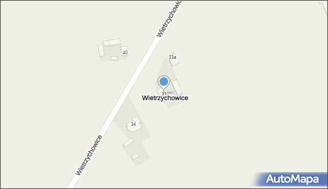 Wietrzychowice, Wietrzychowice, 33, mapa Wietrzychowice
