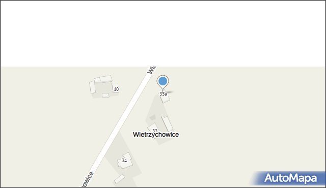 Wietrzychowice, Wietrzychowice, 33a, mapa Wietrzychowice