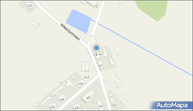 Wietrzychowo, Wietrzychowo, 1e, mapa Wietrzychowo