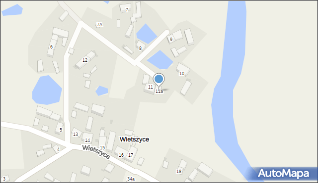 Wietszyce, Wietszyce, 11a, mapa Wietszyce