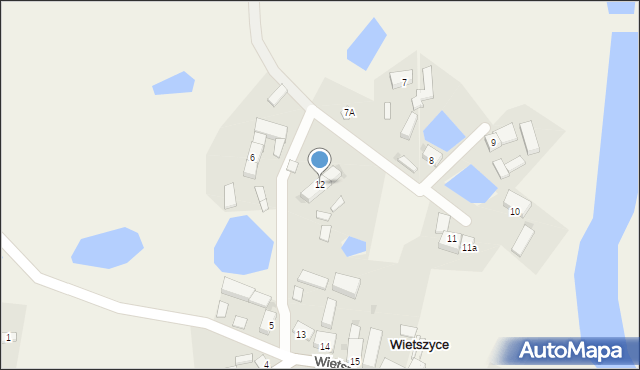 Wietszyce, Wietszyce, 12, mapa Wietszyce