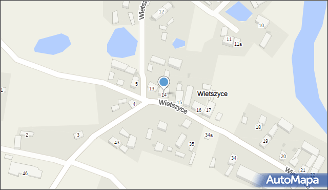 Wietszyce, Wietszyce, 14, mapa Wietszyce