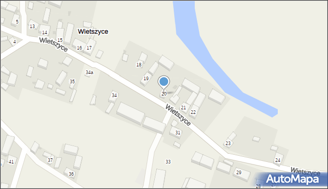 Wietszyce, Wietszyce, 20, mapa Wietszyce