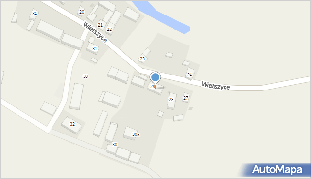 Wietszyce, Wietszyce, 29A, mapa Wietszyce