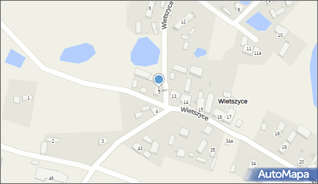 Wietszyce, Wietszyce, 5, mapa Wietszyce