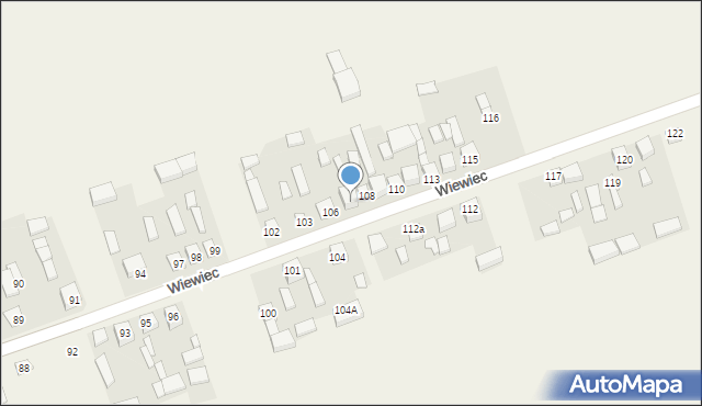 Wiewiec, Wiewiec, 107, mapa Wiewiec