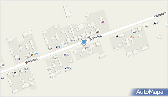 Wiewiec, Wiewiec, 112a, mapa Wiewiec