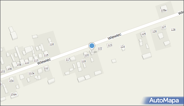 Wiewiec, Wiewiec, 121, mapa Wiewiec