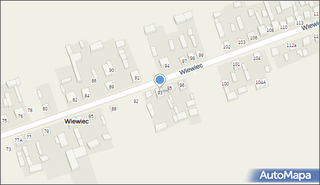 Wiewiec, Wiewiec, 93, mapa Wiewiec