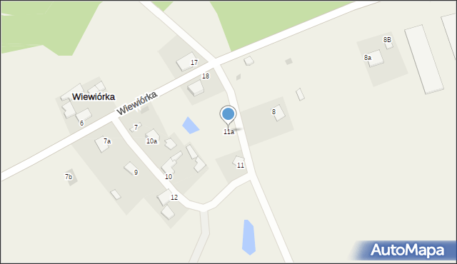 Wiewiórka, Wiewiórka, 11a, mapa Wiewiórka