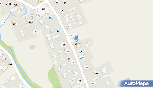 Wiewiórka, Wiewiórka, 105, mapa Wiewiórka