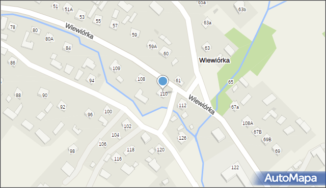 Wiewiórka, Wiewiórka, 110, mapa Wiewiórka