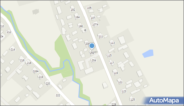 Wiewiórka, Wiewiórka, 202, mapa Wiewiórka