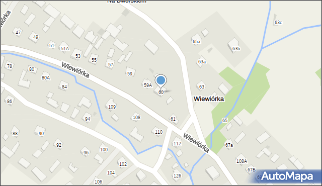 Wiewiórka, Wiewiórka, 60, mapa Wiewiórka