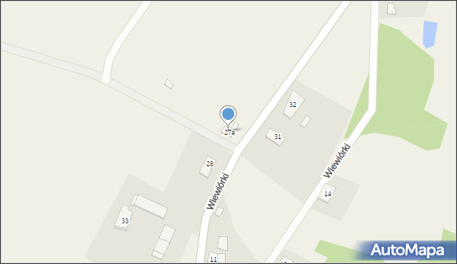 Wiewiórki, Wiewiórki, 27a, mapa Wiewiórki
