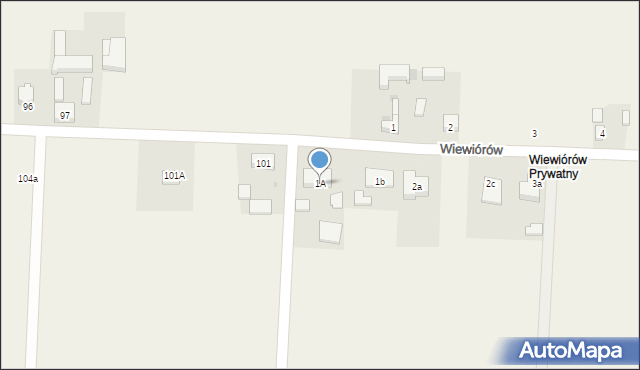 Wiewiórów, Wiewiórów, 1A, mapa Wiewiórów