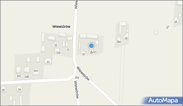 Wiewiórów, Wiewiórów, 29, mapa Wiewiórów