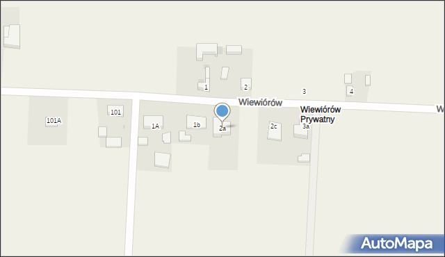Wiewiórów, Wiewiórów, 2a, mapa Wiewiórów