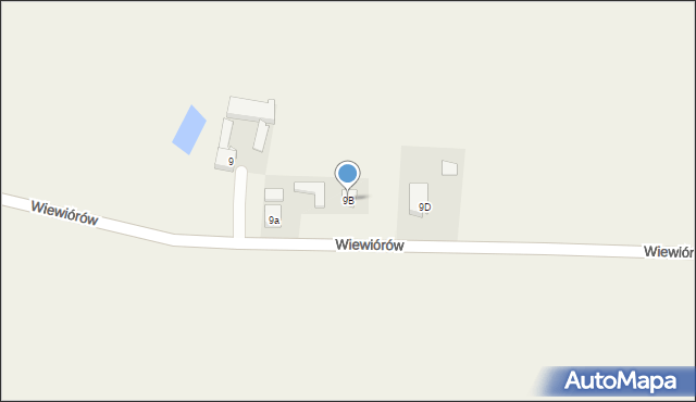 Wiewiórów, Wiewiórów, 9B, mapa Wiewiórów